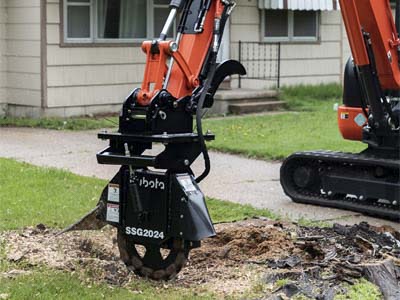 Kubota stump grinder attachment