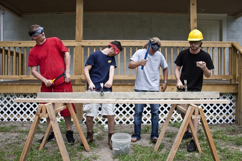 Blindfolded Hammering