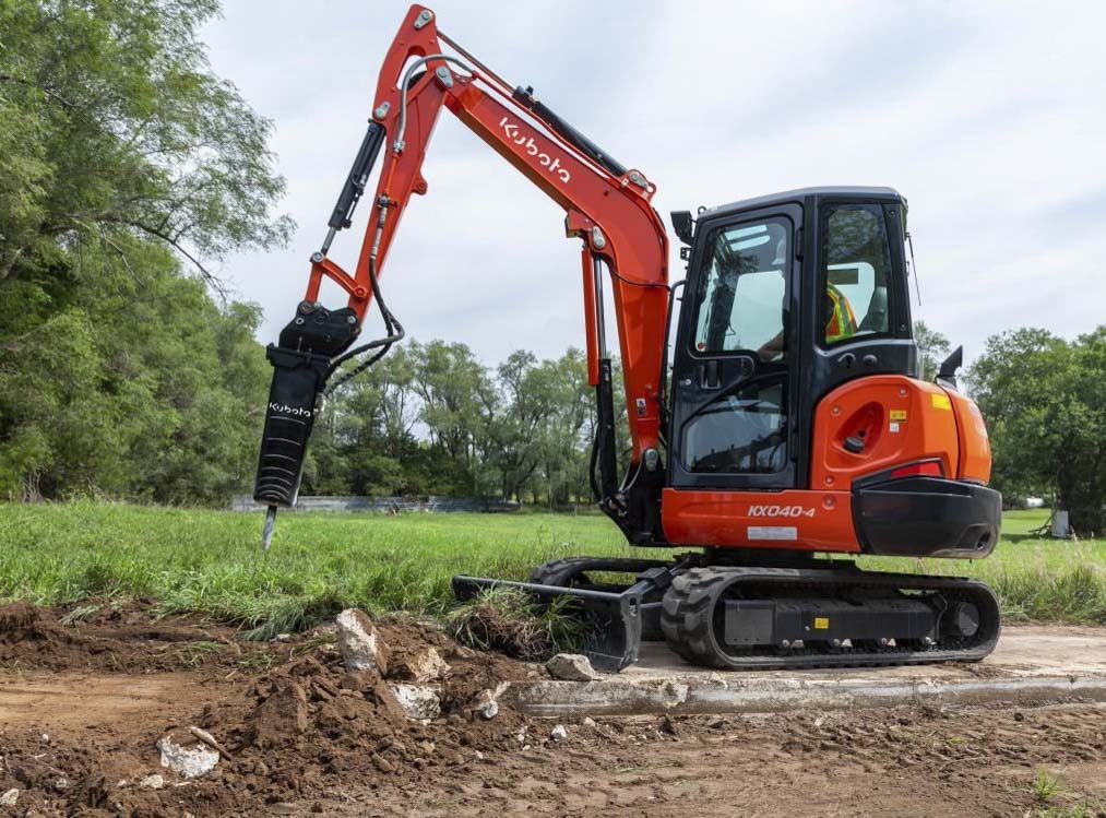 Kubota excavator attachments by land pride