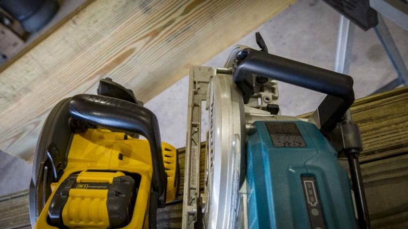 DeWalt FlexVolt Framing Saw Vs Makita Rear-Handle Saw