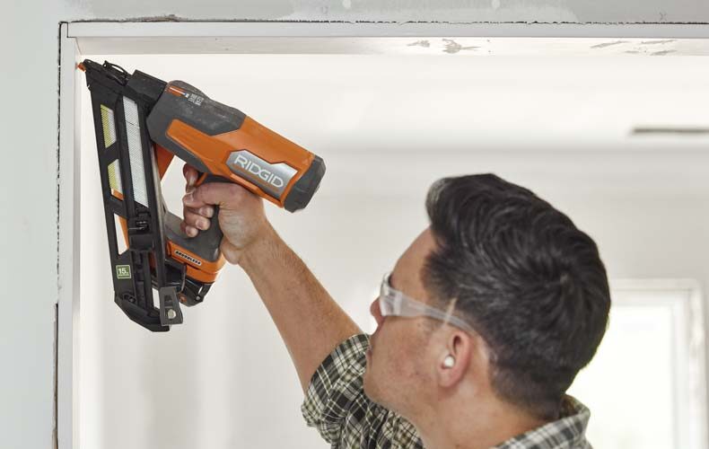 ridgid 18v angled nailer