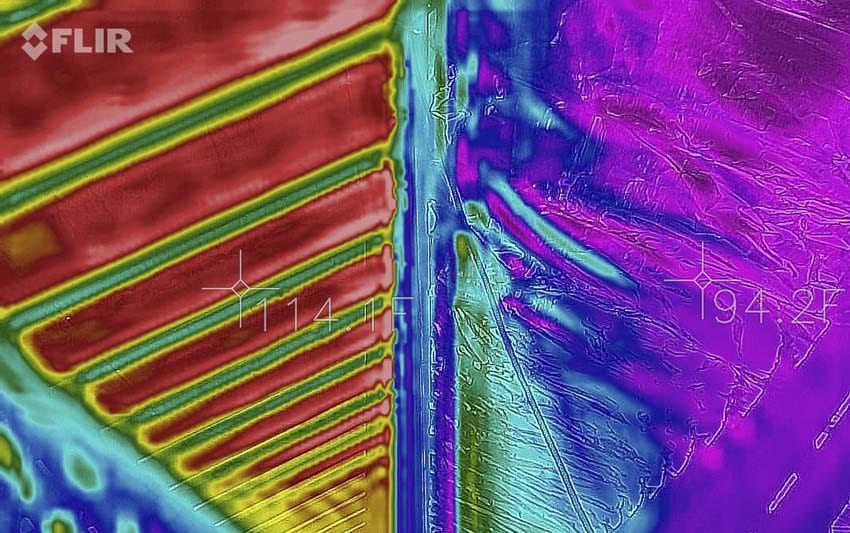 Radiant barrier effects temperature comparison